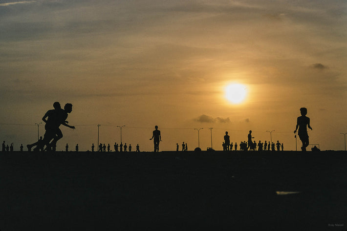 Soccer Players Silhouettes, Sun, Rio de Janeiro