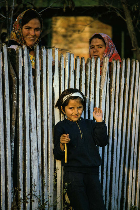 Child, Two Women and Fence, Romania