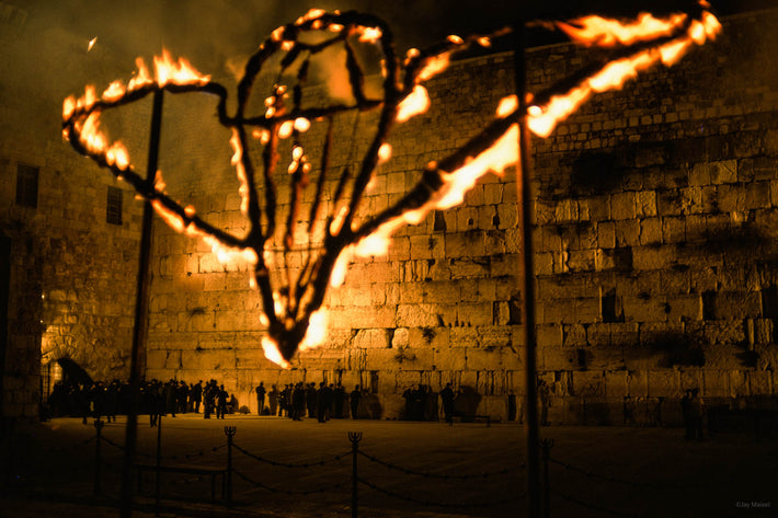Western Wall Firelit Paratroop Symbol, Jerusalem