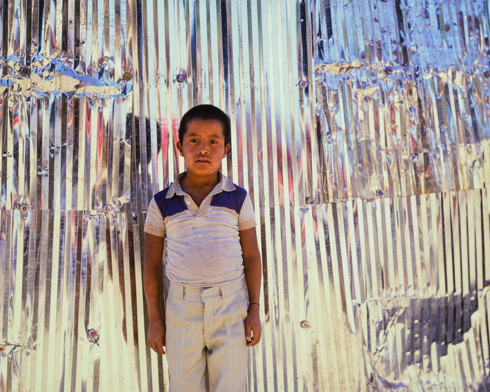 Boy, Corrugated Wall, Oaxaca