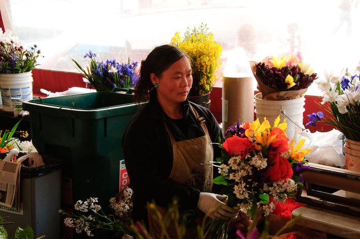 Young Woman with Flowers, Seattle