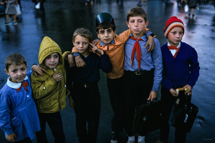 Children in Street, Romania