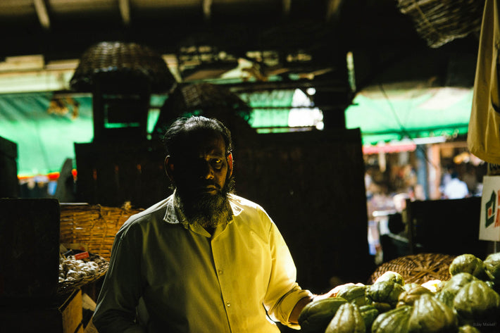 Bearded Man in Market, Mauritius