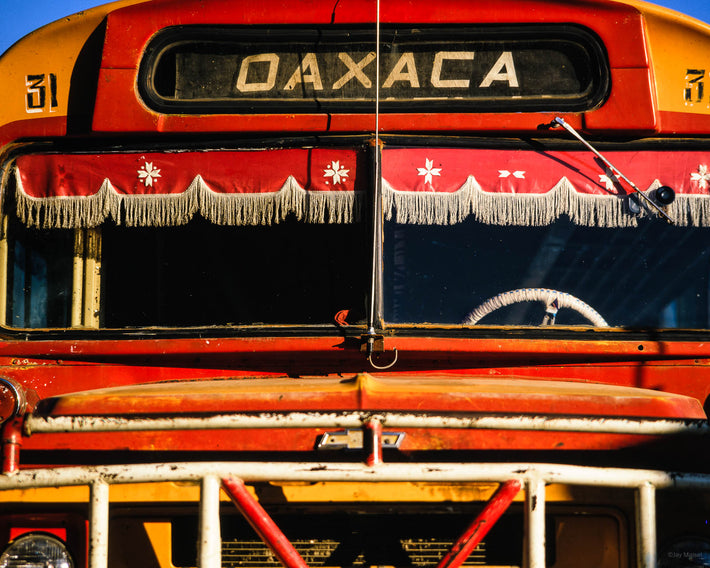 Bus, Oaxaca Sign, Oaxaca