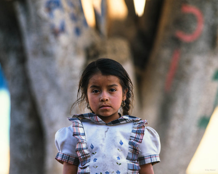 Young Girl, Tree in Background, Oaxaca