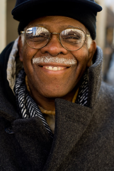 Older Man with Mustache Smiling,  NYC