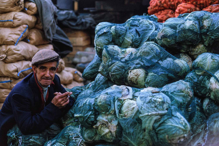 Man with Pile of Cabbages, London