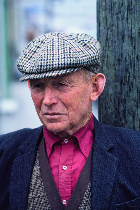 Man with Cap, Maroon Shirt, Ireland