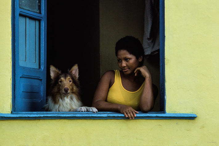 Women in Yellow with Dog in Window, Bahia
