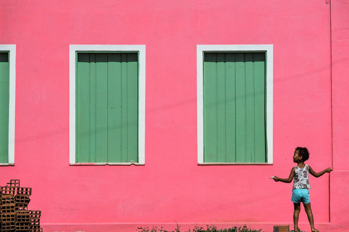 Small Child, Pink Walls, Green Windows, Bahia