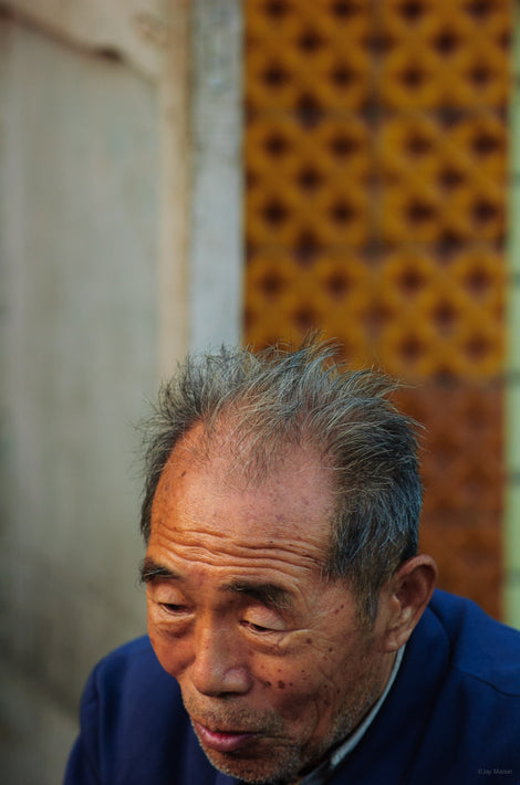 Older Man, Head, Wearing Blue, Pingyao