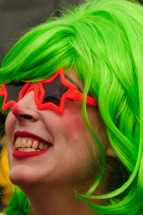 Green Hair Red Star Glasses Seattle