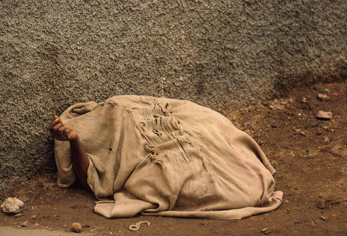 Man Begging with Hand Extending from Covered Body, Marrakech