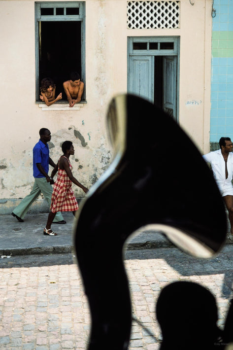 Couple in Street Through Guy with Tuba, Bahia