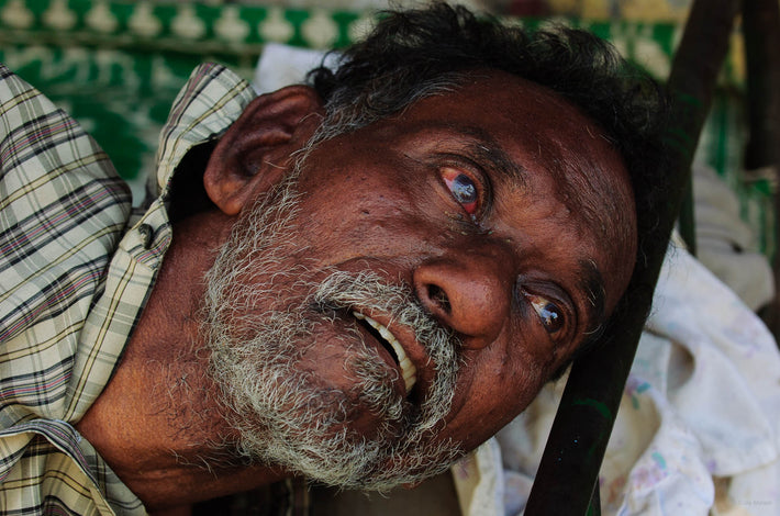 Close-up Head, Old Man with Whiskers, Mumbai