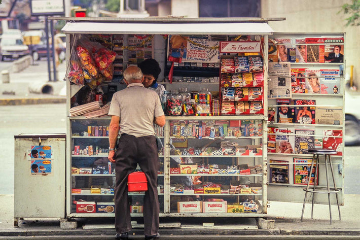 Man with Red Box, Chile