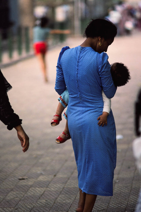 Woman in Blue with Baby, Egypt