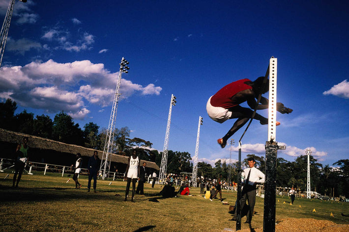 High Jumper in Red, Kenya