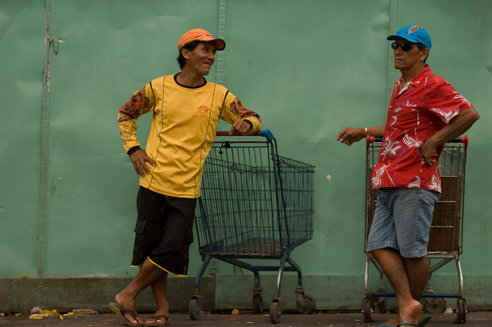 Two Men with Shopping Carts, Amazon, Brazil