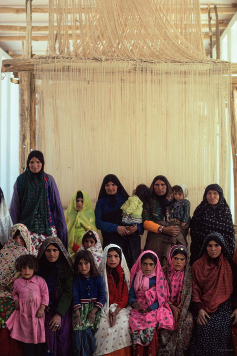 Women in front of Loom, Iran