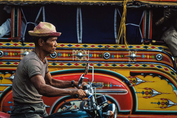 Man, Motorcycle, Profile, Philippines