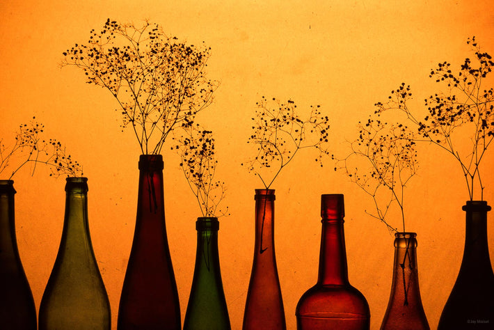 Bottles with Baby&apos;s Breath