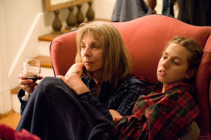 With Mom in Red Chair