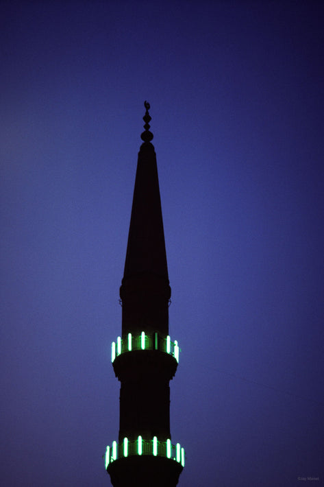 Silhouette of Tower with Lights, Egypt