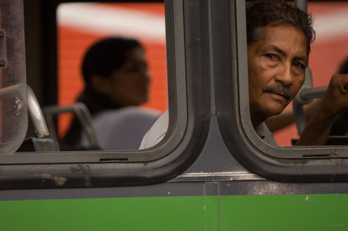 Man in Bus, Amazon, Brazil