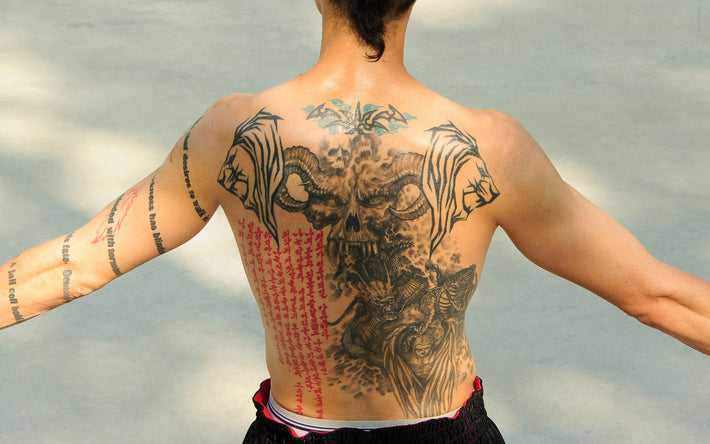 Chinese Tattoos on Back,  NYC