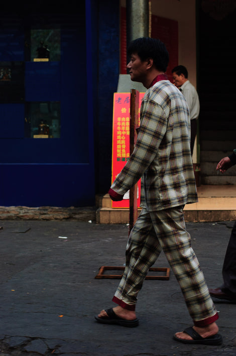 Man Walking in Pajamas, Shanghai