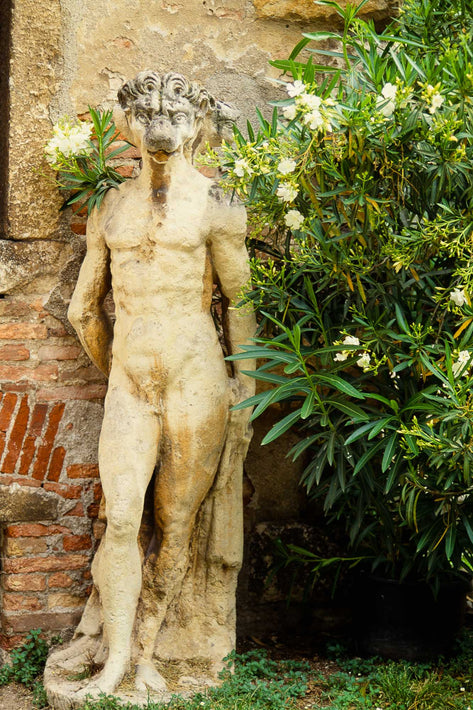 Bizarre Sculpture of Man with Animal Head, Vicenza