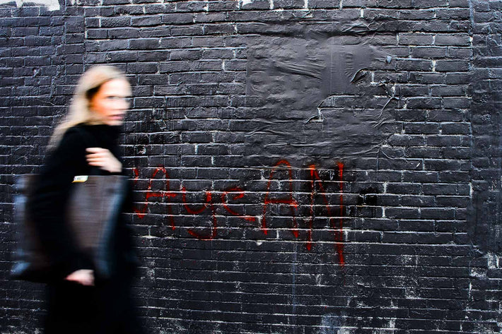 Woman, Black Wall,  NYC