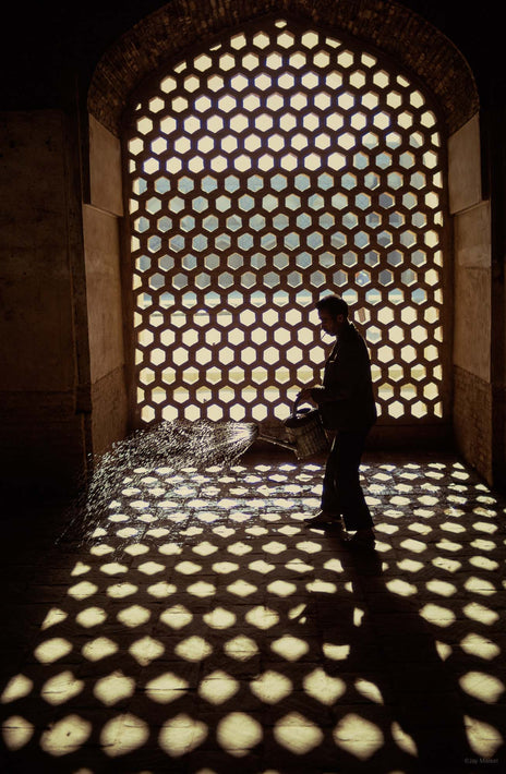 Pattern of Light, Man Spraying Water, Iran