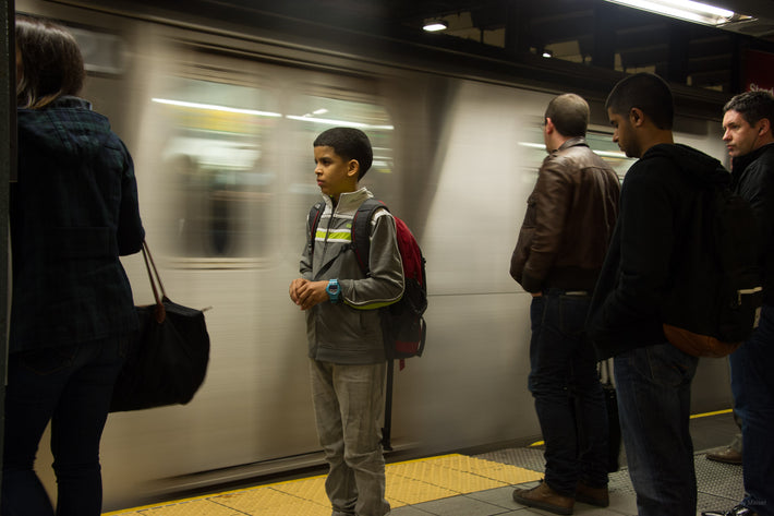 Boy and Subway, NYC