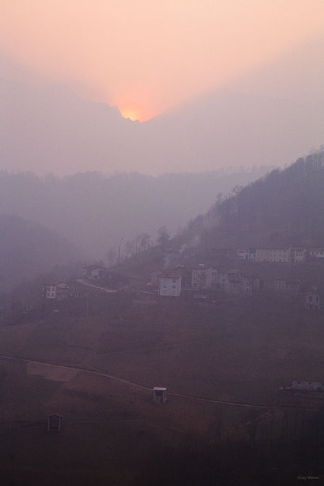 Hazy Sun, Buildings on Hillside, Also Hazy, Vicenza