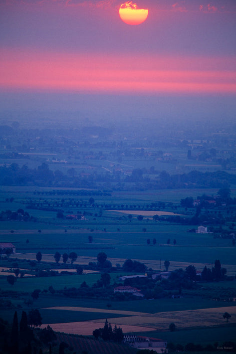 Farmland with Setting Sun, Vicenza