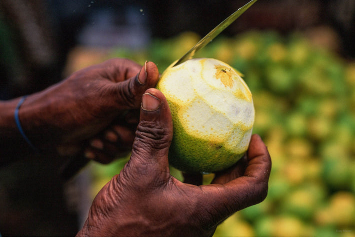 Hands Peeling Fruit, Jamaica