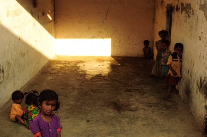 Small Room with Light Shaft and Children, Mumbai