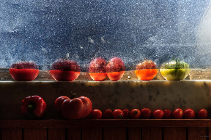Tomatoes on Kitchen Window Sill