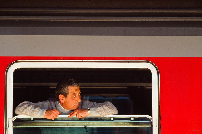 Man in Train Window, Vicenza