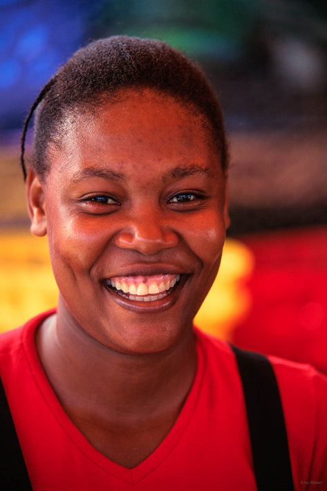 Laughing Woman in Red, Jamaica