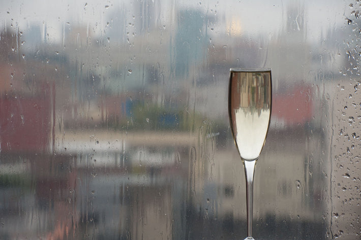 Wineglass, Wet Window, Uptown View