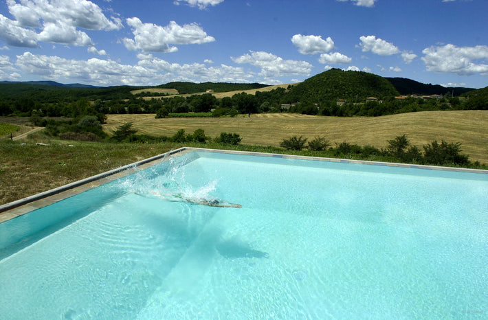 Pool with Swimmer, Tuscany