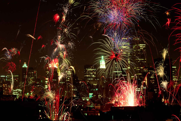 Fireworks and City Skyline, NYC
