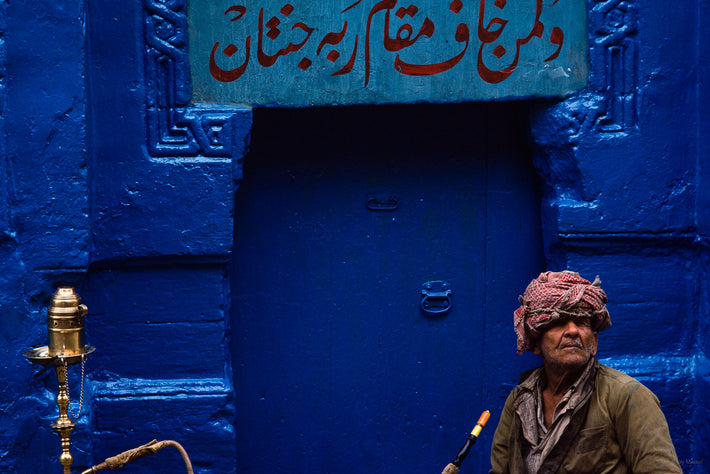 Man and Blue Wall, Egypt