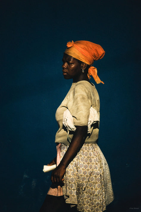 Woman with Orange Head Wrap, Haiti