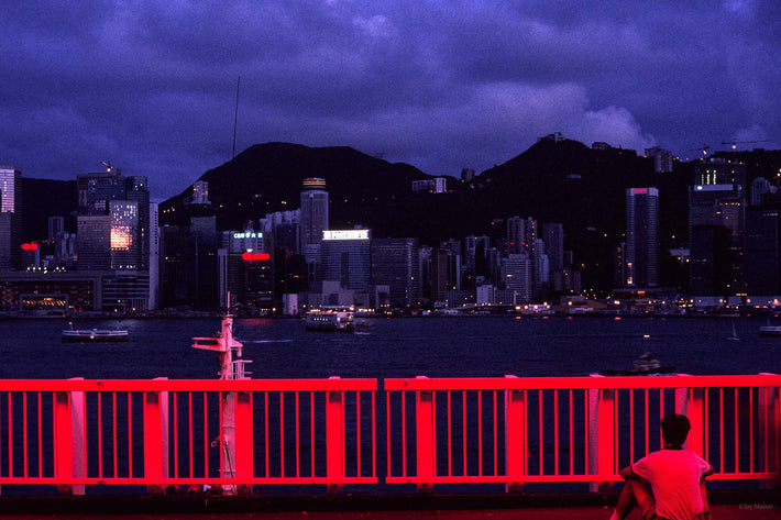 Man Sitting and Red Railing, Hong Kong