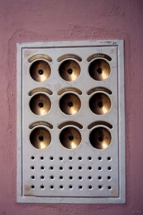 Door Bells on Building, Rome