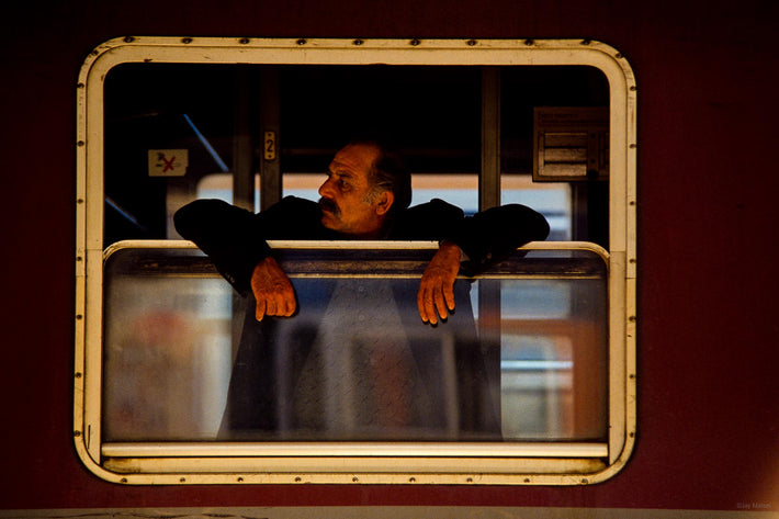 Man with Mustache in Train Window #2, Rome